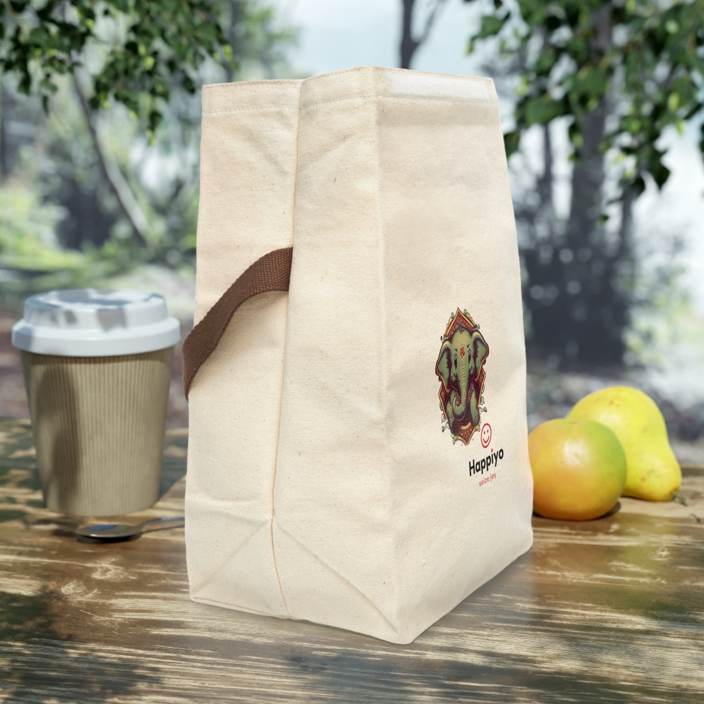 Canvas Lunch Bag With Strap
